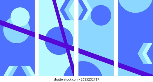 Cover and Poster Design Template for Magazine. Trendy Abstract Colorful Geometric and Curve Vector Illustration Collage with Typography for Cover, book, social media story, and Page Layout Design.