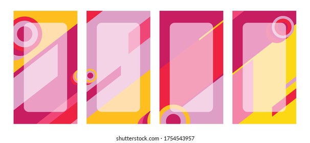 Cover and Poster Design Template POSM, Trendy Abstract Colorful Geometric and Curve Vector Illustration Collage with Typography for Cover, book, social media story, and Page Layout Design book