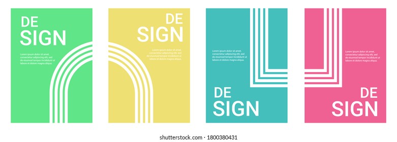 Plantillas de diseño de carátulas y afiches. Resumen de diseño geométrico elegante. Ilustración vectorial para cobertura, libros, historias en medios sociales y diseño de páginas 