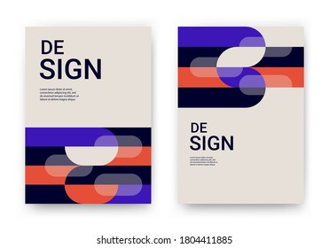 Plantillas de diseño de carátulas y afiches. Elegante diseño geométrico abstracto. Ilustración vectorial para cobertura, libros, historias en medios sociales y diseños de páginas