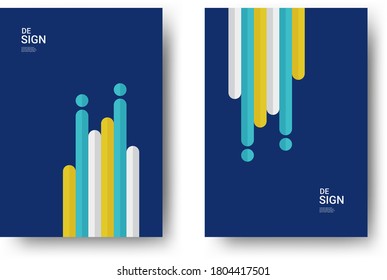 Cover and Poster Design Templates. Elegant abstract geometric design. Vector Illustration for Covers, books, social media stories and Page Layouts