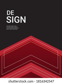 Vorlagen für Cover- und Poster-Design. Elegantes abstraktes geometrisches Design. Vektorgrafik für Titelbilder, Bücher, Social-Media-Storys und Seitenlayouts