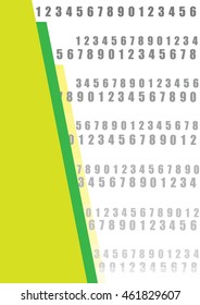 cover of presentation and report in A 4 size, green cover, vector illustration 
