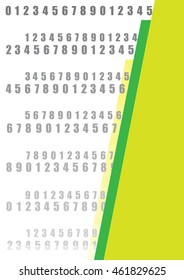 cover of presentation and report in A 4 size, green cover, vector illustration 