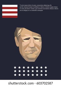 Cover with president in vector