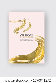 Cover product catalog. Business card and banner. Brush strokes in gentle pastel colors on a white background. Vector illustration.