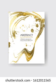 Cover product catalog. Business card and banner. Brush strokes in gentle pastel colors on a white background. Vector illustration.