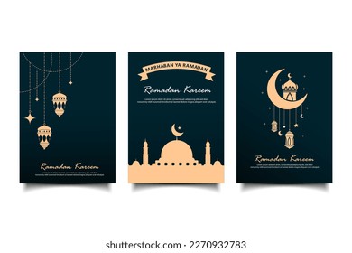 cover ramadan kareem islamic celebration template design