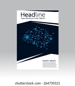 Cover Report abstract design background in A4 size