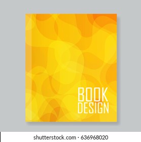 Cover report Abstract Orange background vector illustration