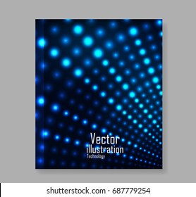 Cover report abstract technology communicate background, vector illustration 