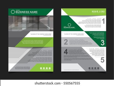 Cover report and Brochure Flyer template A4 size design, vector illustration