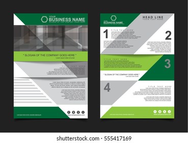 Cover report and Brochure Flyer template A4 size design, vector illustration