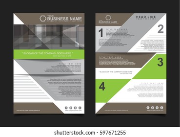 Cover report and Brochure Flyer template A4 size design, vector illustration