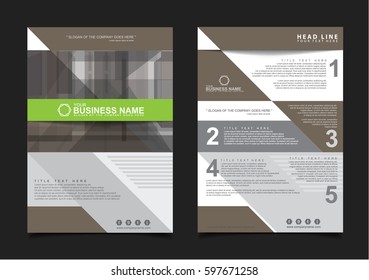 Cover report and Brochure Flyer template A4 size design, vector illustration