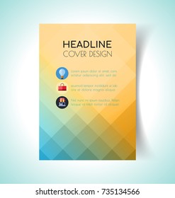 Cover Report Business  Polygonal Geometric pattern Design Background.