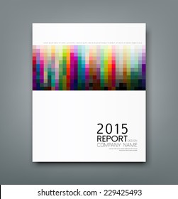 Cover report colorful square pattern design background, vector illustration