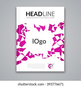 Cover report colorful triangle geometric prospectus design background, cover flyer magazine, brochure book cover template layout, vector illustration.