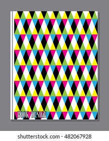 Cover report geometric abstract background, vector illustration