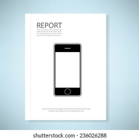 Cover report phone vector