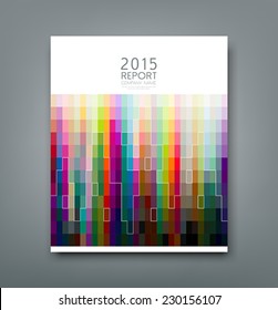 Cover Report swatches patten and lines building design, vector illustration