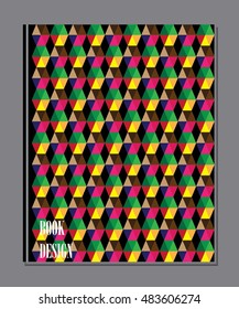 Cover report triangle abstract background, vector illustration