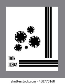 Cover report white abstract background, vector illustration