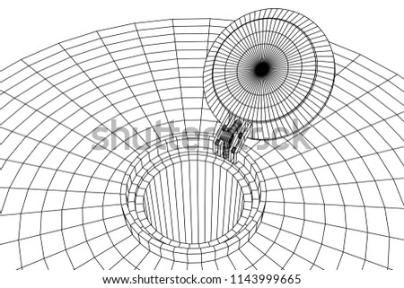 Cover rocket silo intercontinental ballistic missile. Wireframe low poly mesh vector illustration