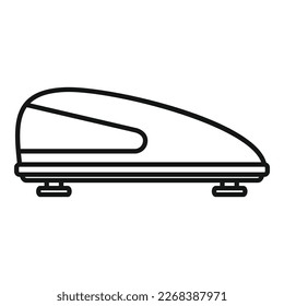 Cover roof box icon outline vector. Car trunk. Load trip