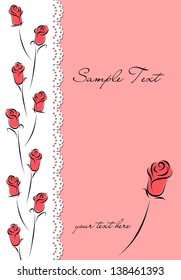Cover with roses and lace