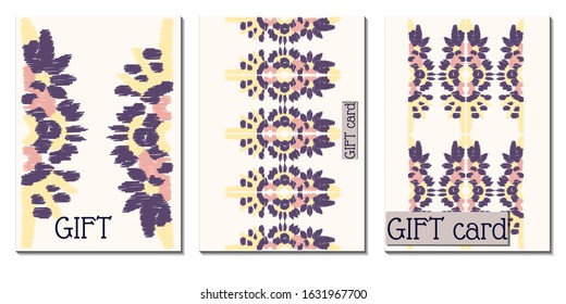 Cover royal greeting design. Modern template with ikat ornament for wedding design or greeting card any purpose. 