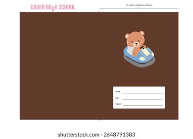 Cover school name, class templates design print isolated on white background