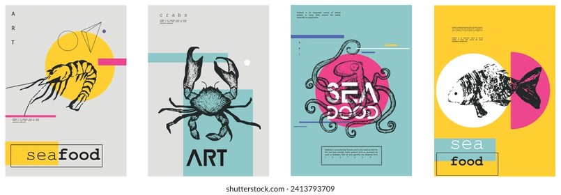 cover with seafood for menu