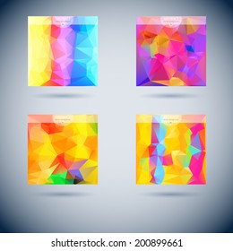 cover series of abstraction vector scene with polygon object template for design cover line water group colourful abstract scene pile colorful digital glass swirl cloud fashionable site business rippl