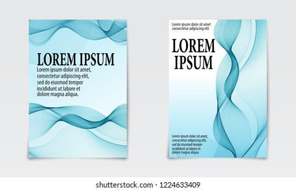 Cover set abstract design. Liquid wave background. Flow shapes vector.