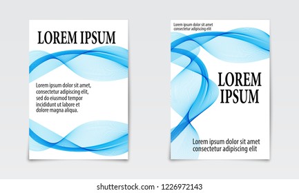 Cover set abstract design. Liquid wave background. Flow shapes vector.