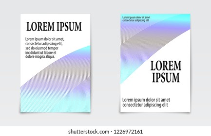 Cover set abstract design. Liquid wave background. Flow shapes vector.