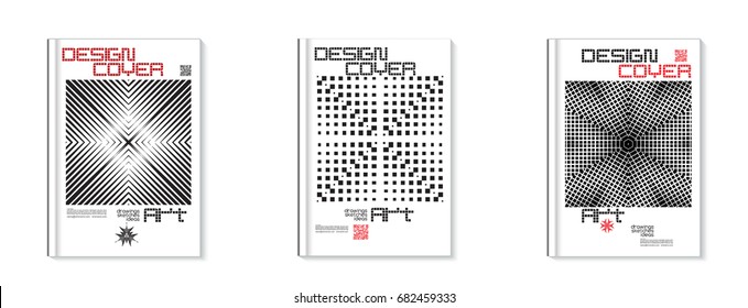 Cover set. Black and white cover with typography. Concept modern covers for books, magazine, brochures, business reports.Stylish minimalist cover in a modern style.