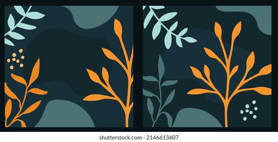Cubierta hecha en hojas abstractas modernas, diseño de cubierta mínimo. Fondo geométrico colorido, ilustración vectorial.