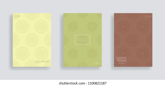 cover set mandala background texture vector set