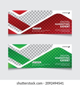 cover set web banner social media design abstract shapes creative concept file with layered and eps 10
