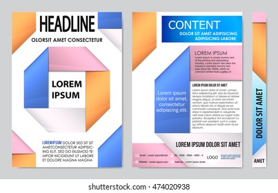 Cover sheet, Cover note, Book cover, booklet for presentation of business report. Workbook, Notebook, Textbook with layout design background. Annual report, yearly report  for present information. 
