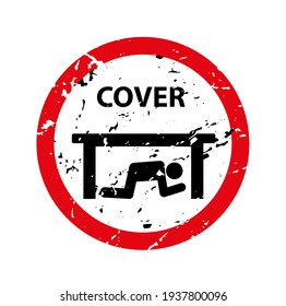 cover sign. Earthquake vector icon.