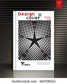 Cover simple graphic style. Black and white cover with typography. Concept modern covers for books, magazine, brochures, business reports.Stylish minimalist cover in a modern style.