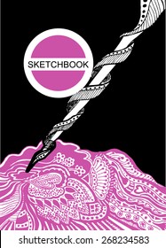Cover for sketchbooks vector format