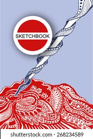 Cover for sketchbooks vector format