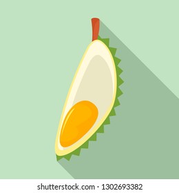 Cover slice durian icon. Flat illustration of cover slice durian vector icon for web design