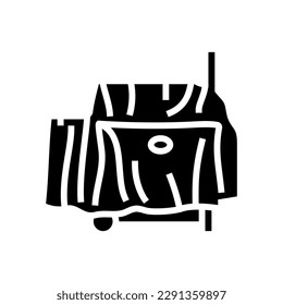 cover smoker glyph icon vector. cover smoker sign. isolated symbol illustration
