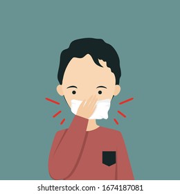 cover sneeze and coughs to disase preventions vector illustration