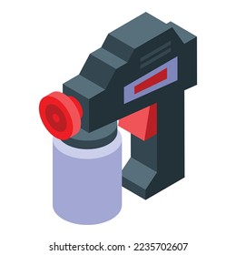 Deckspritzer Symbol isometrische Vektorgrafik. Paint gun. Luftauto